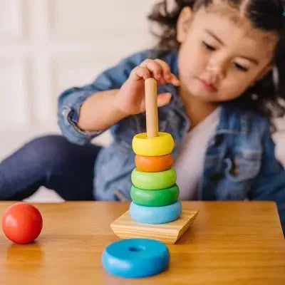 Jouet en Bois - WoodenToys™ - Tour arc - en - ciel - EssentielBébé