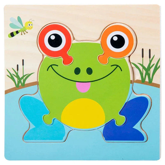 Puzzle en Bois - PuzzlePals™ - Grenouille - Les Mini Apprentis