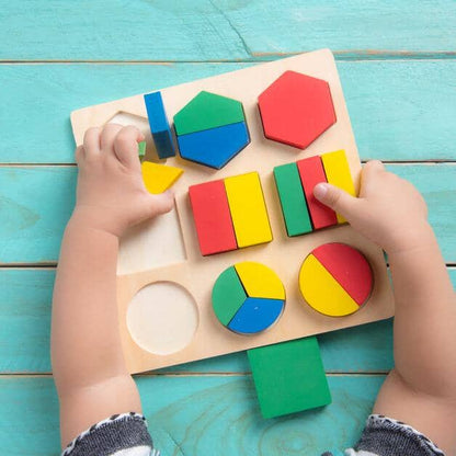 Puzzle en bois - WoodStack™ - Formes Géométriques - Les Mini Apprentis